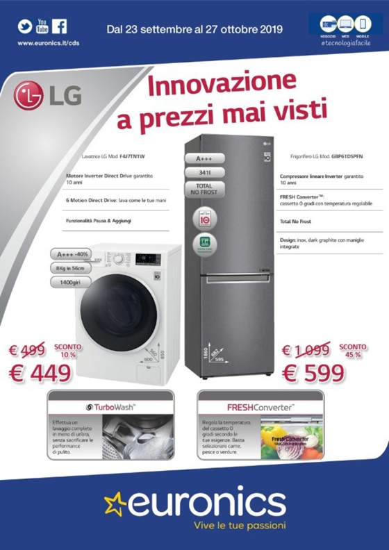 VOLANTINO EURONICS DA SCARICA