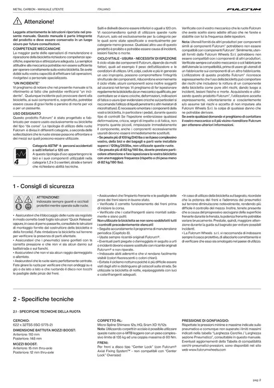 Manuale utente Metal Carbon