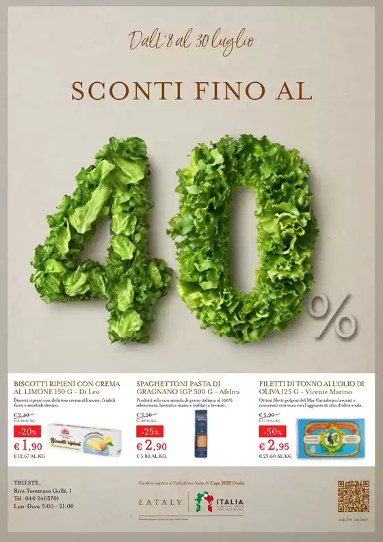 SCONTI FINO AL 40%