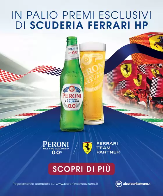 Volantino Peroni Nastro Azzurro a Ovada | Contest Ferrari | 2025-07-15T00:00:00.000Z - 2025-08-11T00:00:00.000Z