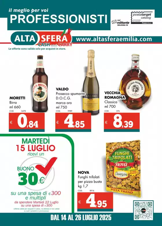 Dal 14 al 26 luglio 2025