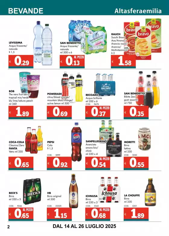 Dal 14 al 26 luglio 2025