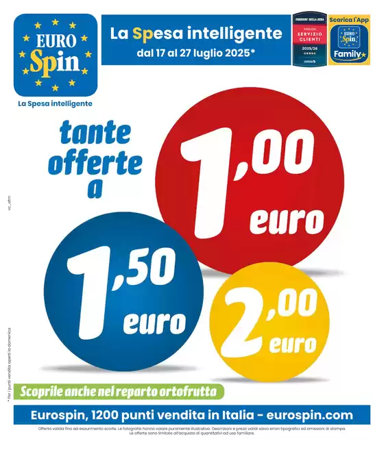TANTE OFFERTE A 1 €, 1,5 € E 2 €