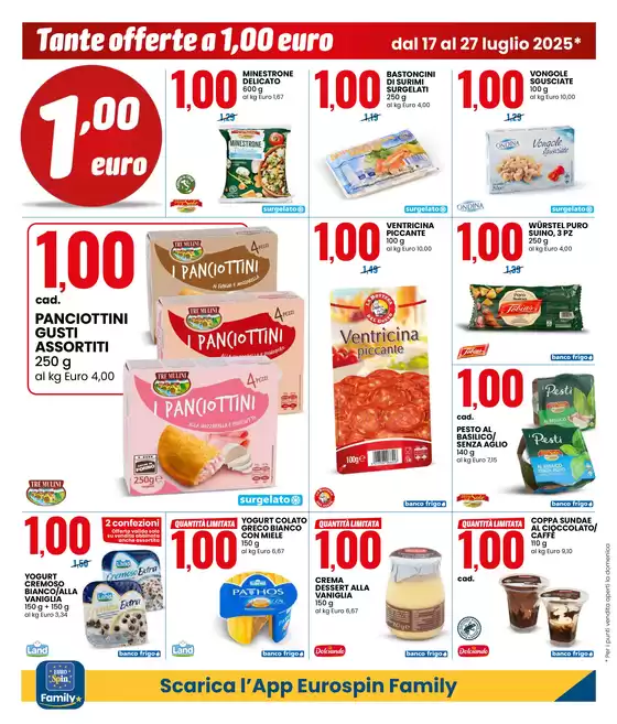 TANTE OFFERTE A 1 €, 1,5 € E 2 €