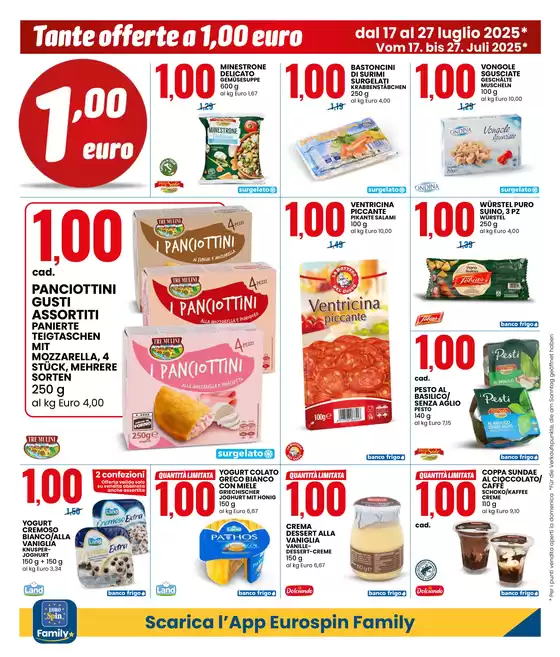 TANTE OFFERTE A 1 €, 1,5 € E 2 €