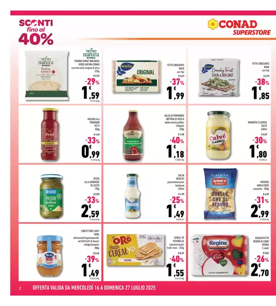 Sconti fino al 40%