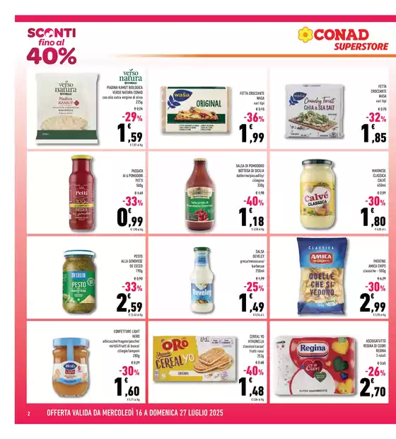 Sconti fino al 40%