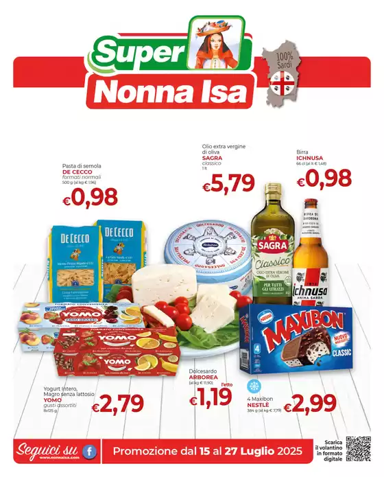 Promozione dal 15 al 27 Luglio 2025