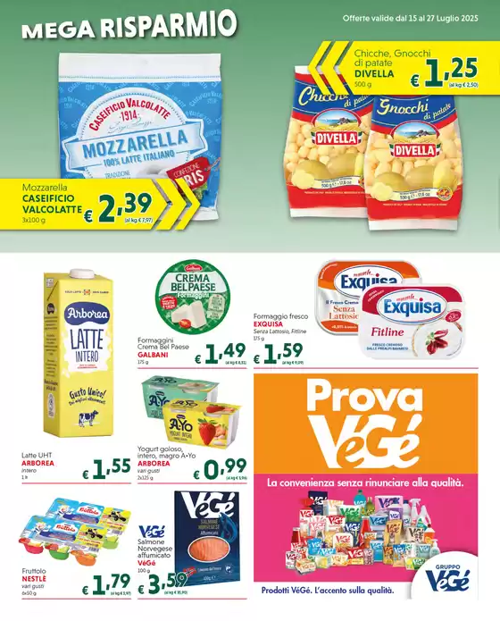 Offerte valide dal 15 al 27 Luglio