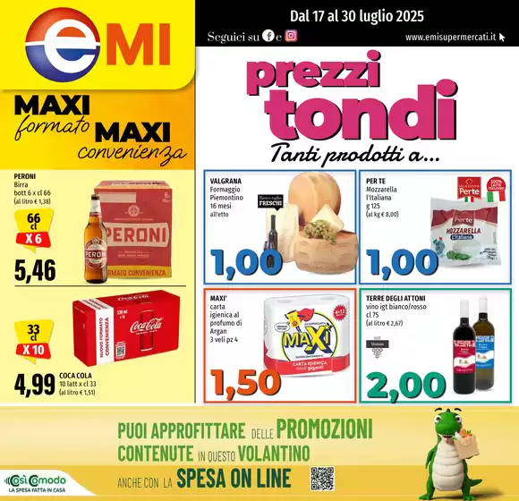 Volantino Emi a Scansano | Emi Supermercati | 2025-07-17T00:00:00.000Z - 2025-07-30T00:00:00.000Z