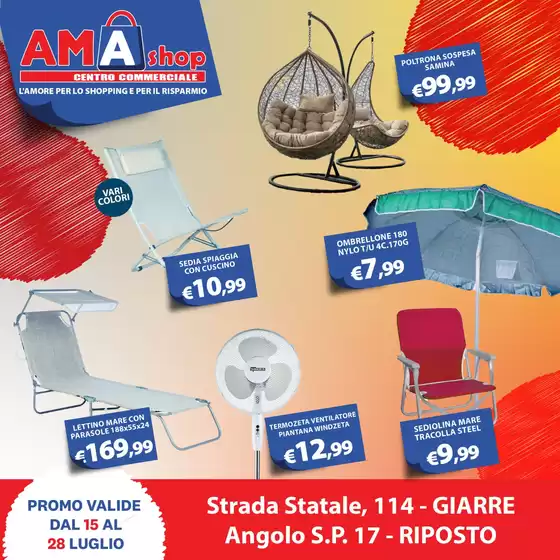 Promo valide dal 15 al 28 luglio