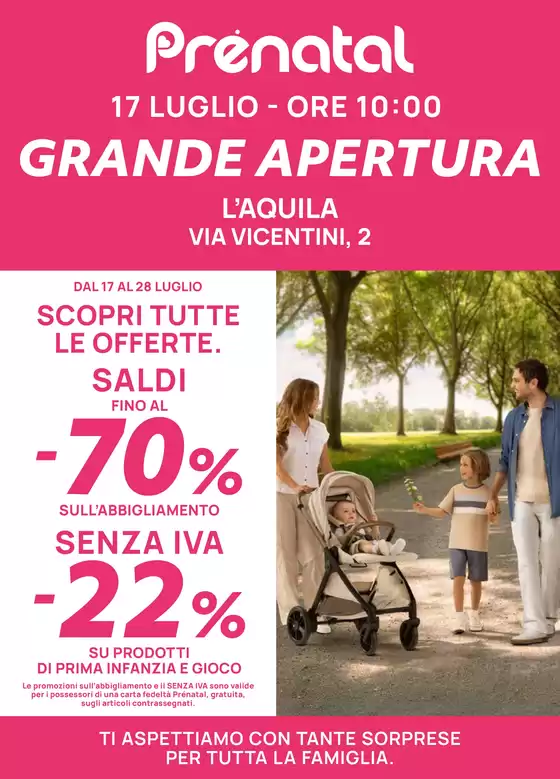 Volantino Prenatal | Prénatal L'aquila | 2025-07-17T00:00:00.000Z - 2025-07-28T00:00:00.000Z