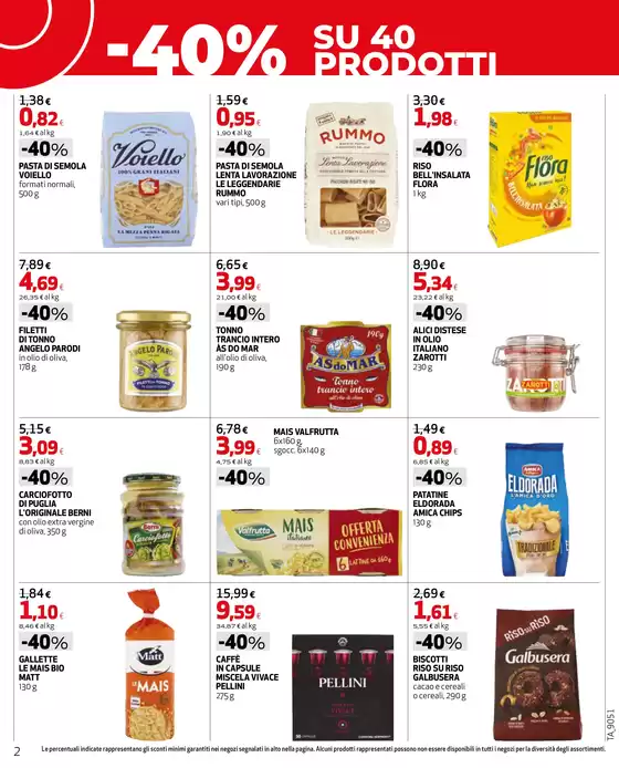 -40% su 40 prodotti