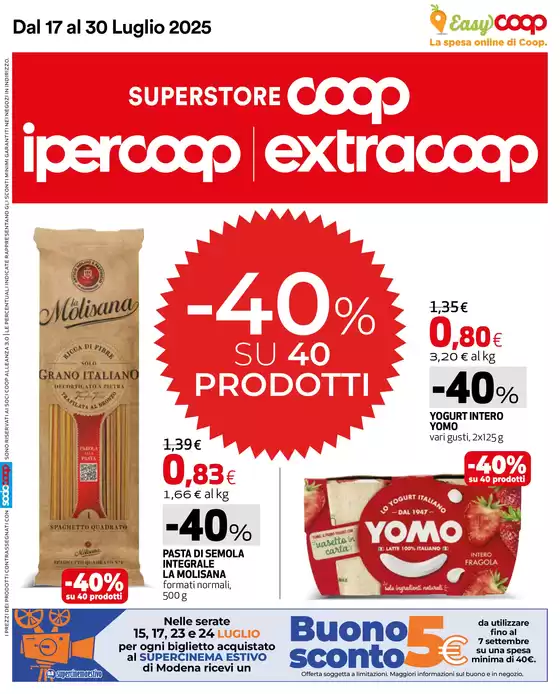 -40% su 40 prodotti
