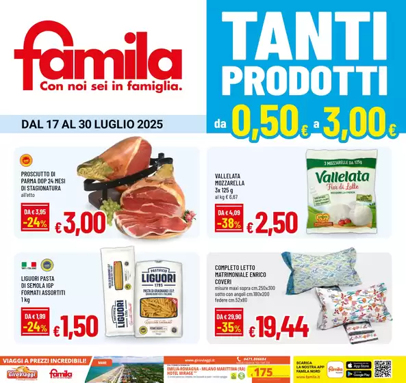 Volantino Famila a Sissa Trecasali | Tanti prodotti da 0,50 euro a 3,00 euro | 2025-07-17T00:00:00.000Z - 2025-07-30T00:00:00.000Z
