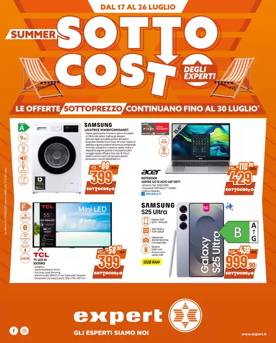 Volantino Expert a Cantù | SOTTOCOSTO e sottoprezzo da Expert! | 2025-07-17T00:00:00.000Z - 2025-07-30T00:00:00.000Z