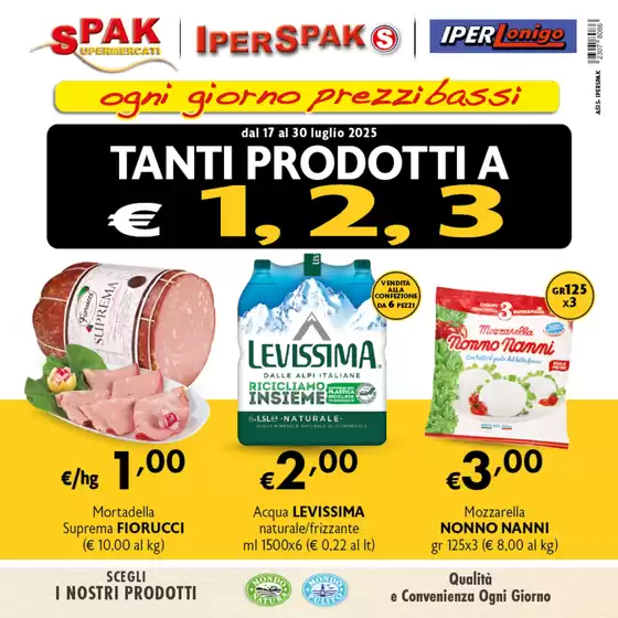 Tanti prodotti a 1,2,3 euro