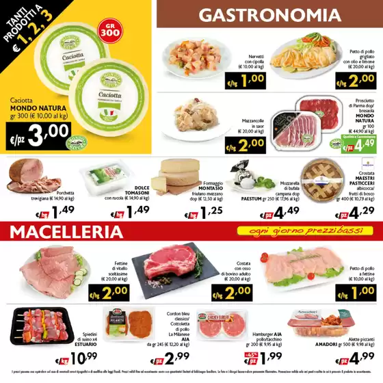 Tanti prodotti a 1,2,3 euro