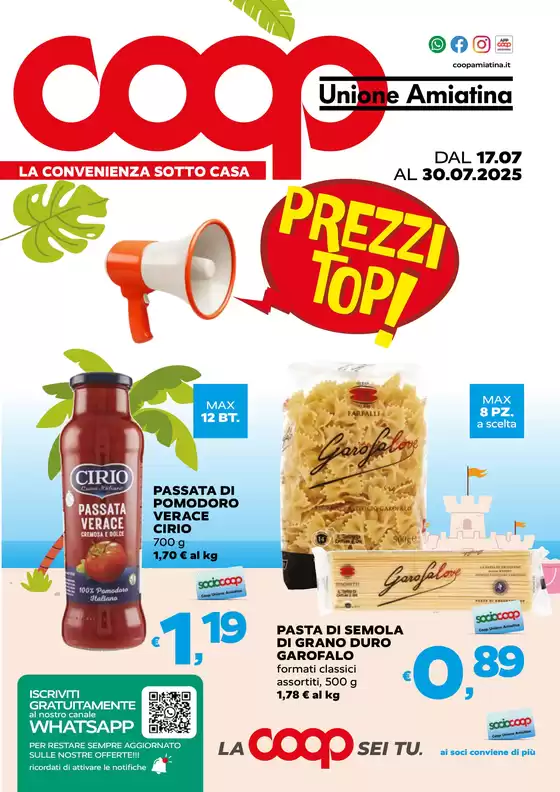 Volantino Coop a Castagneto Carducci | Prezzi top! | 2025-07-17T00:00:00.000Z - 2025-07-30T00:00:00.000Z