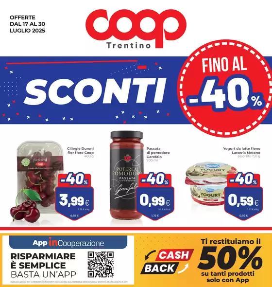 Sconti fino al 40%