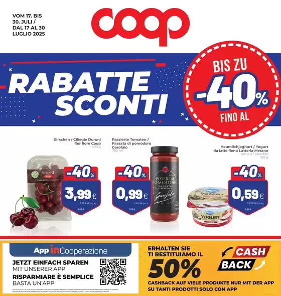 Sconti fino al 40%