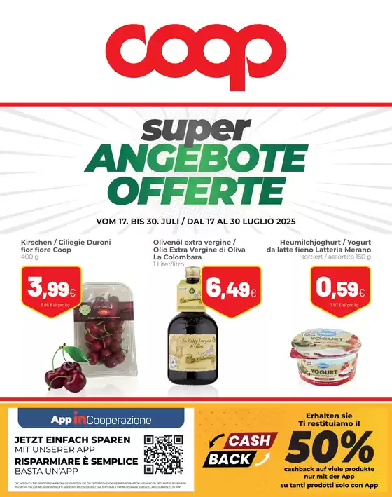 Volantino Coop a Castelrotto | Super offerte | 2025-07-17T00:00:00.000Z - 2025-07-30T00:00:00.000Z