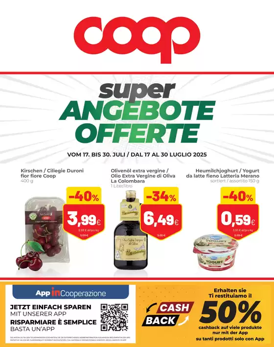 Volantino Coop a Bressanone | Super offerte | 2025-07-17T00:00:00.000Z - 2025-07-30T00:00:00.000Z