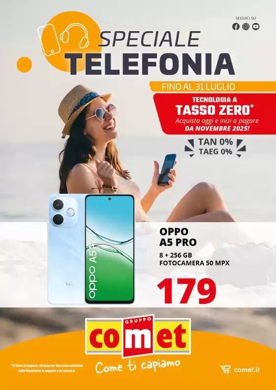 Volantino Comet a Lido di Savio | Speciale Telefonia da Comet! | 2025-07-17T00:00:00.000Z - 2025-07-31T00:00:00.000Z