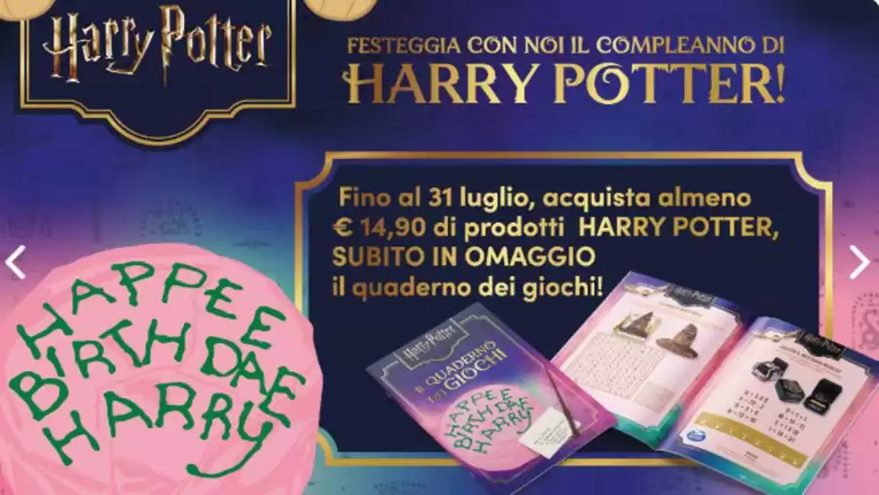 Volantino Giocheria a Rizziconi | Harry Potter | 2025-07-17T00:00:00.000Z - 2025-07-31T00:00:00.000Z
