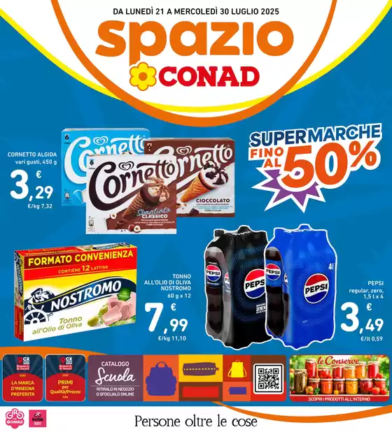 Volantino Spazio Conad a Terme Vigliatore | SUPERMARCHE FINO AL 50% | 2025-07-21T00:00:00.000Z - 2025-07-30T00:00:00.000Z