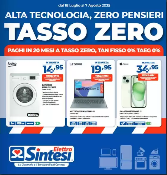 Alta tecnologia, zero pensieri Tasso zero 