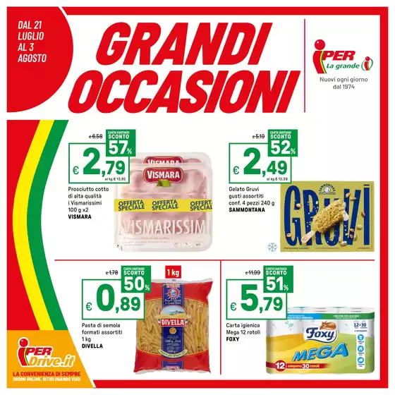Volantino Iper La grande i a Terme Vigliatore | GRANDI OCCASIONI | 2025-07-21T00:00:00.000Z - 2025-08-03T00:00:00.000Z