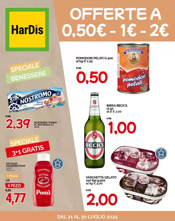 Offerte a 0,50 euro 1 euro 2 euro 