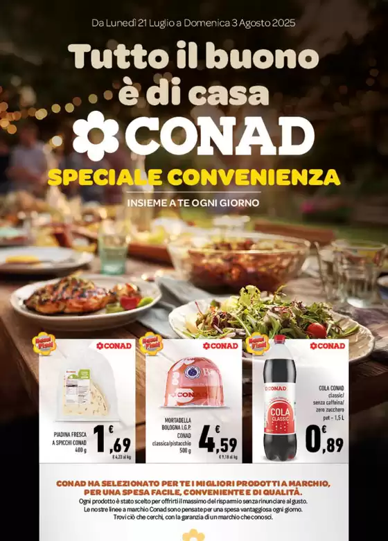 Volantino Conad City a Praia a Mare | Tutto il buono è di casa | 2025-07-21T00:00:00.000Z - 2025-08-03T00:00:00.000Z
