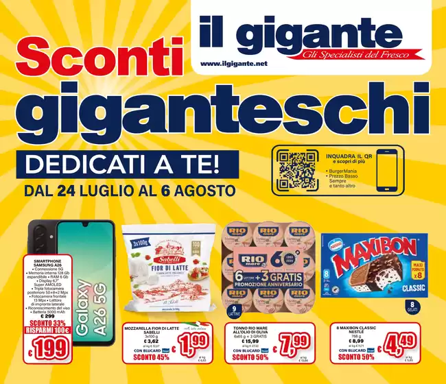 Sconti giganteschi