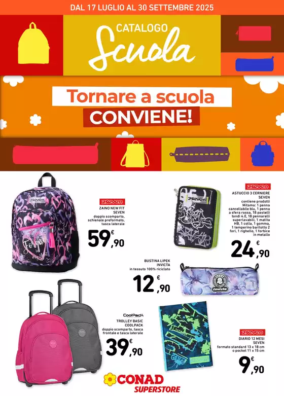 Volantino Conad Superstore a Senigallia | Catalogo Scuola  | 2025-07-17T00:00:00.000Z - 2025-09-30T00:00:00.000Z