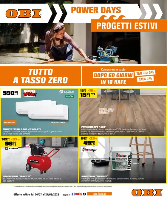 Volantino OBI a Villabassa | Power Days | 2025-07-24T00:00:00.000Z - 2025-08-24T00:00:00.000Z