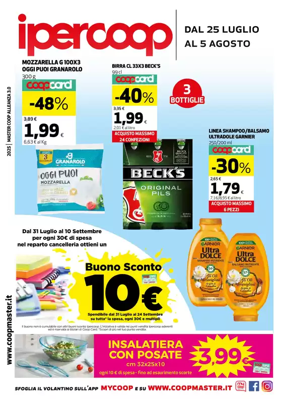 dal 25 LUGLIO al 5 AGOSTO