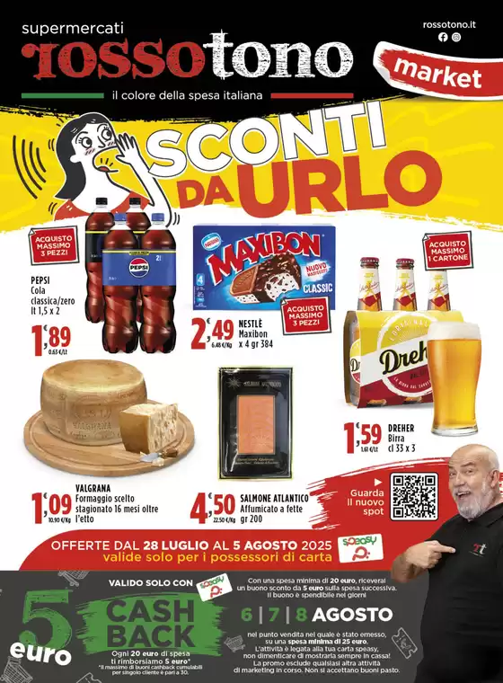 Volantino Supermercati Rossotono Market a Itri | Sconti da urlo | 2025-07-28T00:00:00.000Z - 2025-08-05T00:00:00.000Z