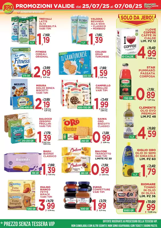PROMOZIONI VALIDE dal 25/07/25 al 07/08/25