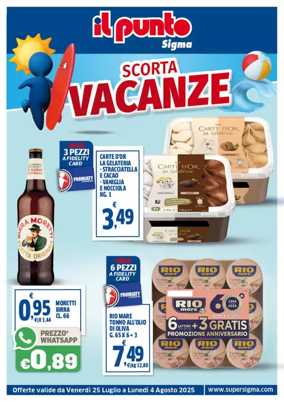 SCORTA VACANZE