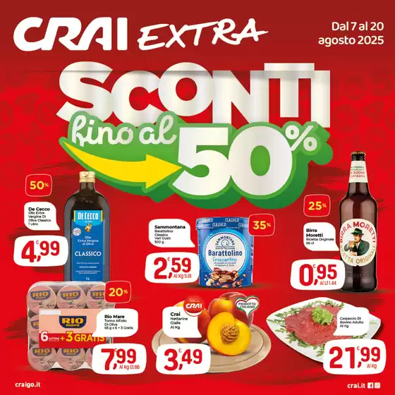 Volantino Crai a Arnad | Sconti fino al 50% | 2025-08-07T00:00:00.000Z - 2025-08-20T00:00:00.000Z