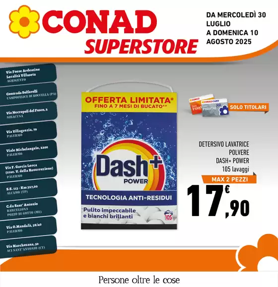 Volantino Conad Superstore a Borgetto | Supplemento Convenienza | 2025-07-30T00:00:00.000Z - 2025-08-10T00:00:00.000Z