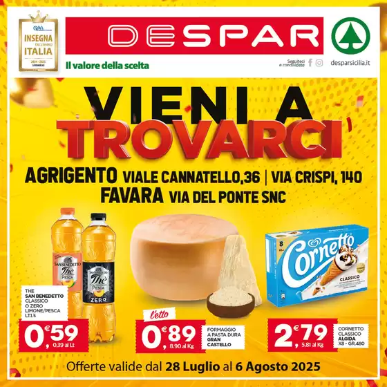Volantino Despar a Orosei | Vieni a trovarci  | 2025-07-28T00:00:00.000Z - 2025-08-06T00:00:00.000Z