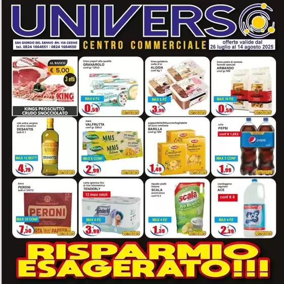 Offerte valide dal 26 luglio al 14 agosto
