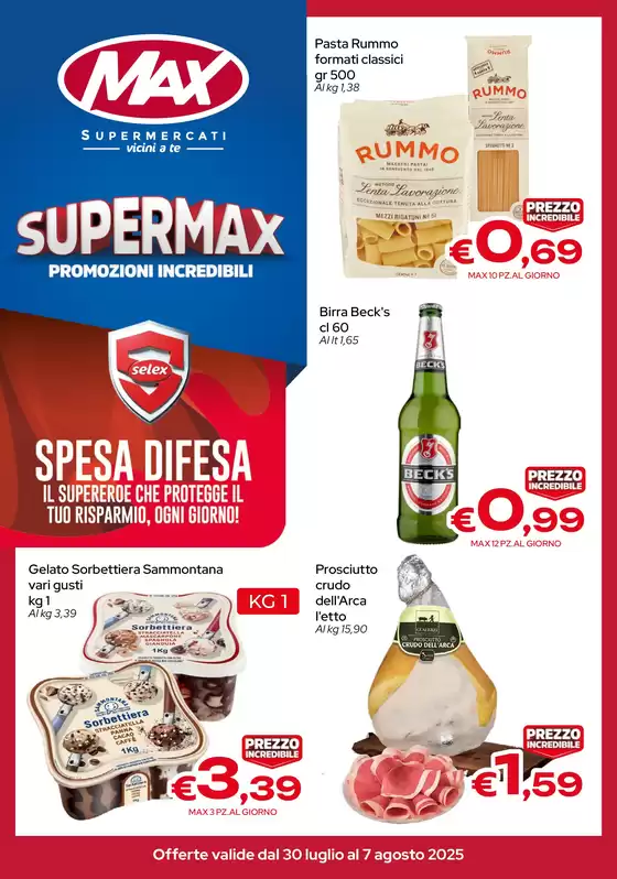 Supermax promozioni incredibili