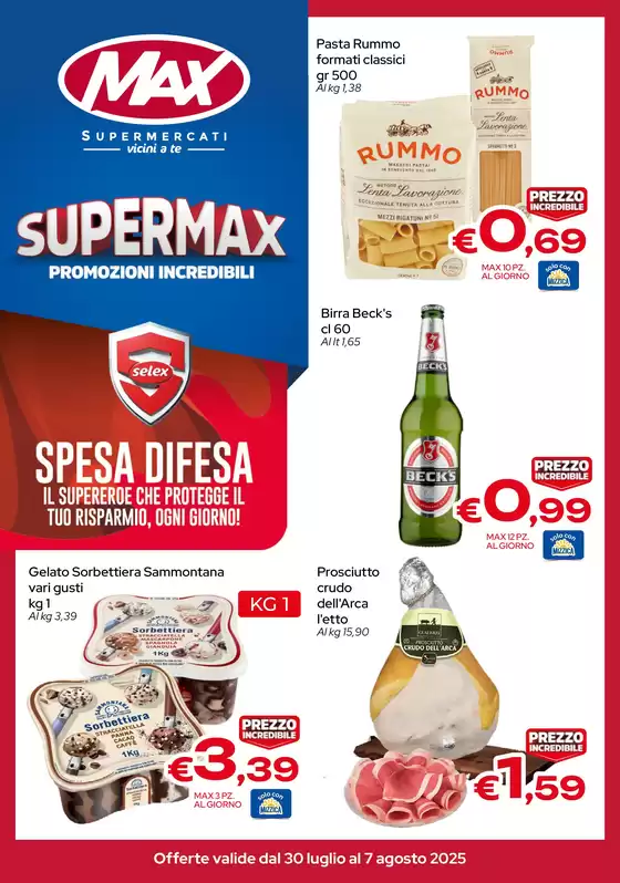 Supermax promozioni incredibili