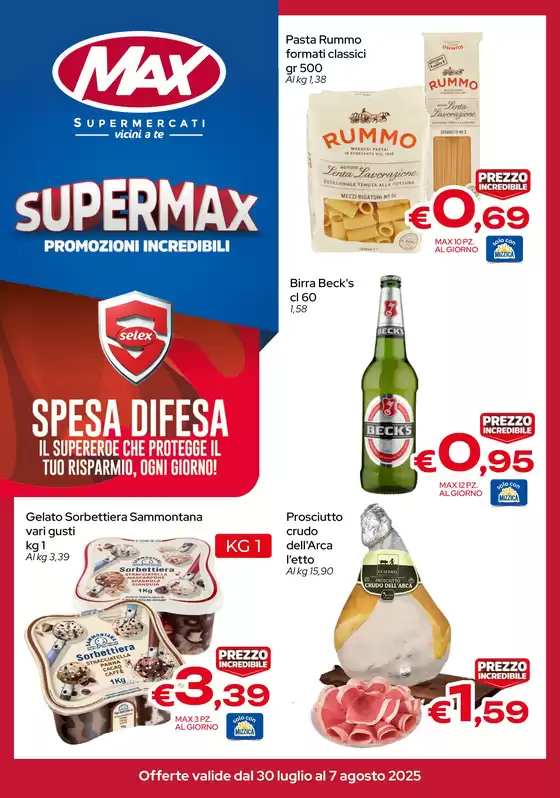 Supermax promozioni incredibili