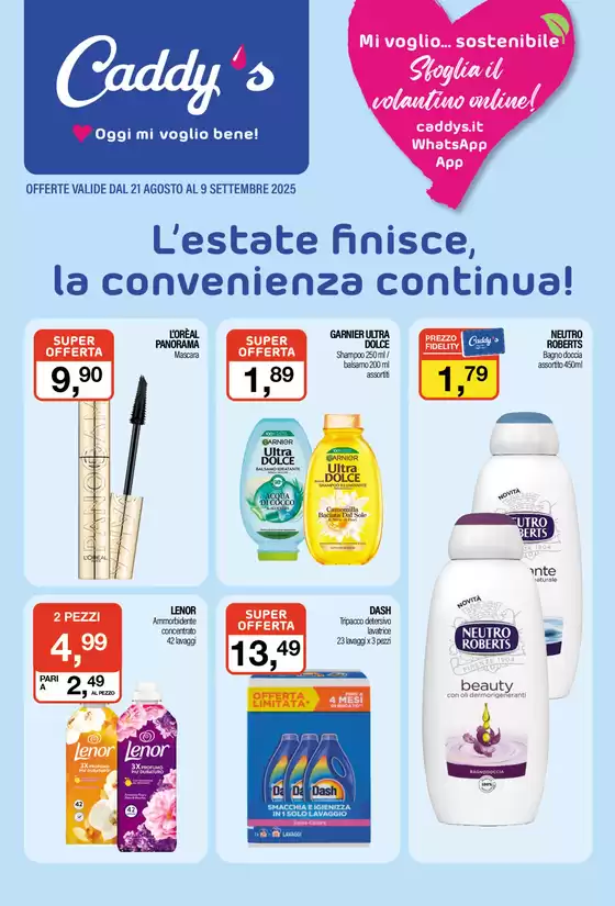 Volantino Caddy's Maxistore a Surbo | L'estate finisce, la convenienza continua! | 2025-08-21T00:00:00.000Z - 2025-09-09T00:00:00.000Z