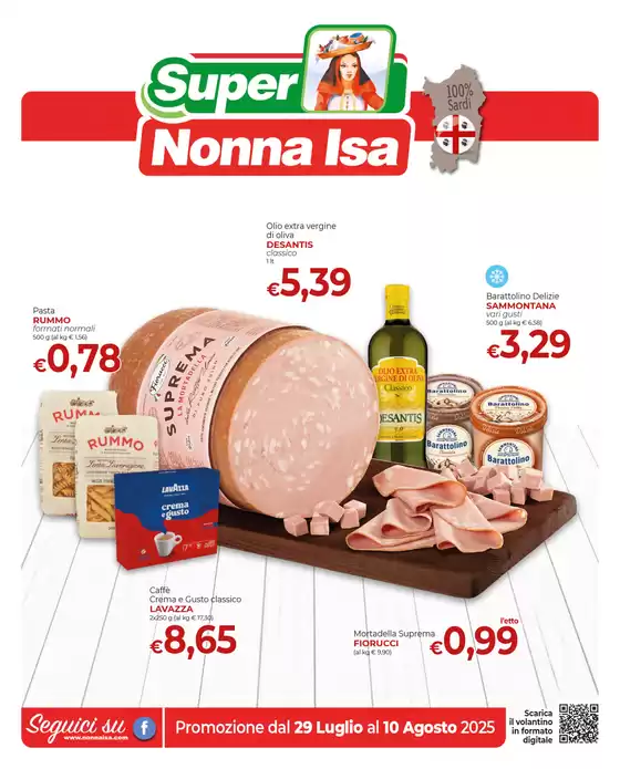 Promozione dal 29 Luglio al 10 Agosto 2025